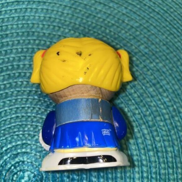 Learning Curve Football Player and Cheerleader Figures Play Town Wood - Picture 3 of 4